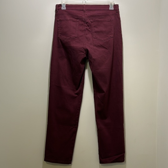 Women Burgundy Straight Leg Jeans Size 12 - Picture 4 of 4